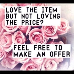 make an offer! start a bundle & explore my closet!